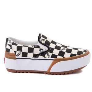 Vans Slip On Stacked Checkerboard Skate Shoe